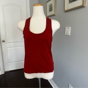 Athleta Racerback Fitted Sleeveless Tank Top in Rust